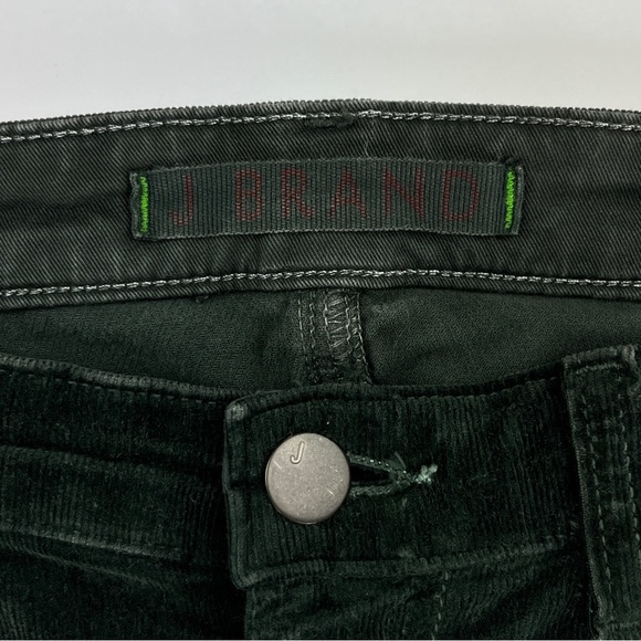 J Brand Skinny Leg Mid-Rise Micro-Cords in Conifer (dark green), W29 L29 - Picture 7 of 15